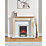 Focal Point Soho Chrome Switch Control Freestanding, Semi-Recessed or Fully Inset Electric Fire 485mm x 153mm x 596mm