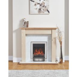 Focal Point Soho Chrome Switch Control Freestanding, Semi-Recessed or Fully Inset Electric Fire 485mm x 153mm x 596mm