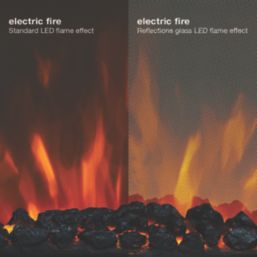 Focal Point Soho Chrome Switch Control Freestanding, Semi-Recessed or Fully Inset Electric Fire 485mm x 153mm x 596mm