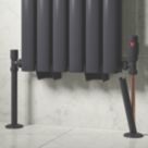 ETAL Enzo Radiator Pipe Covers & Collars Anthracite Grey 16mm x 200mm 4 Piece Set