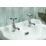 Bristan 1901 Chrome-Plated 120mm Standard Cross Head 2 Tap Holes Basin Pillar Tap