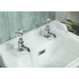 Bristan 1901 Chrome-Plated 120mm Standard Cross Head 2 Tap Holes Basin Pillar Tap