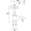 Bristan 1901 Chrome-Plated 120mm Standard Cross Head 2 Tap Holes Basin Pillar Tap