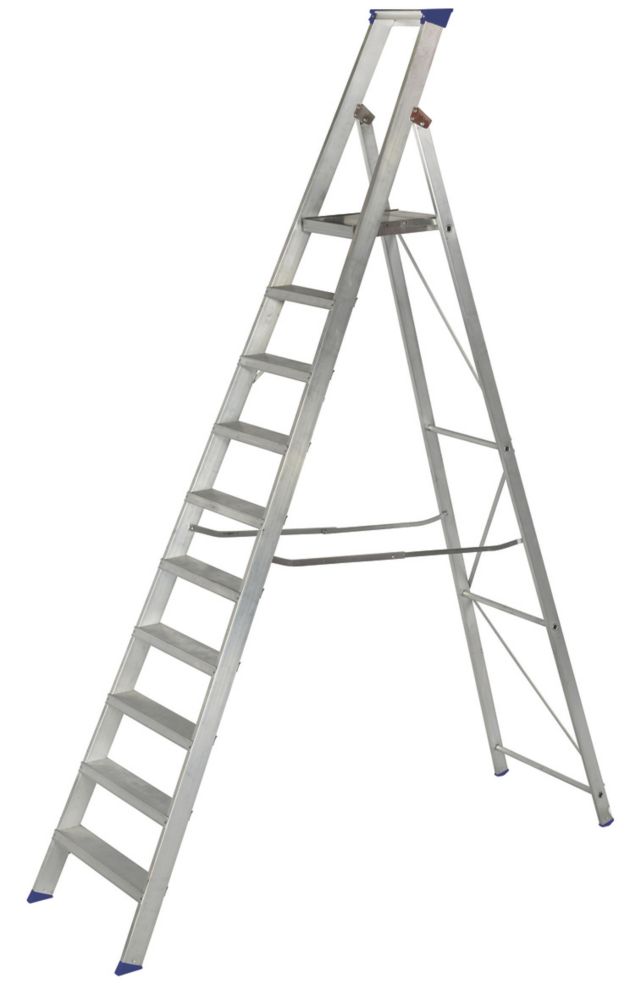 Werner  Aluminium 10-Treads Platform Stepladder  2.2m