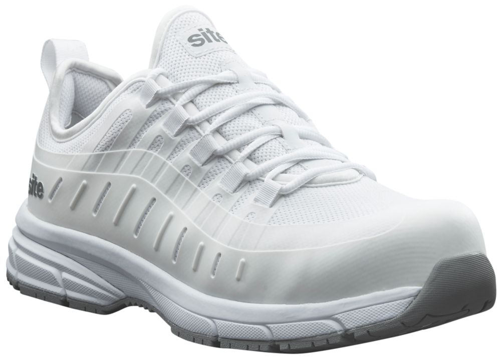 white safety trainers