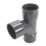 FloPlast Solvent Weld Tees Anthracite Grey 40mm 3 Pack