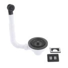 McAlpine 1 Bowl Matt Black 115mm Sink Strainer Waste with Overflow