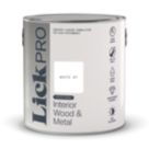 LickPro 2.5Ltr White 07 Satin Water-Based Trim Paint