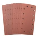 Titan   40/80/120/180 Grit 14-Hole Punched Multi-Material Sanding Sheets 230mm x 115mm 10 Pack