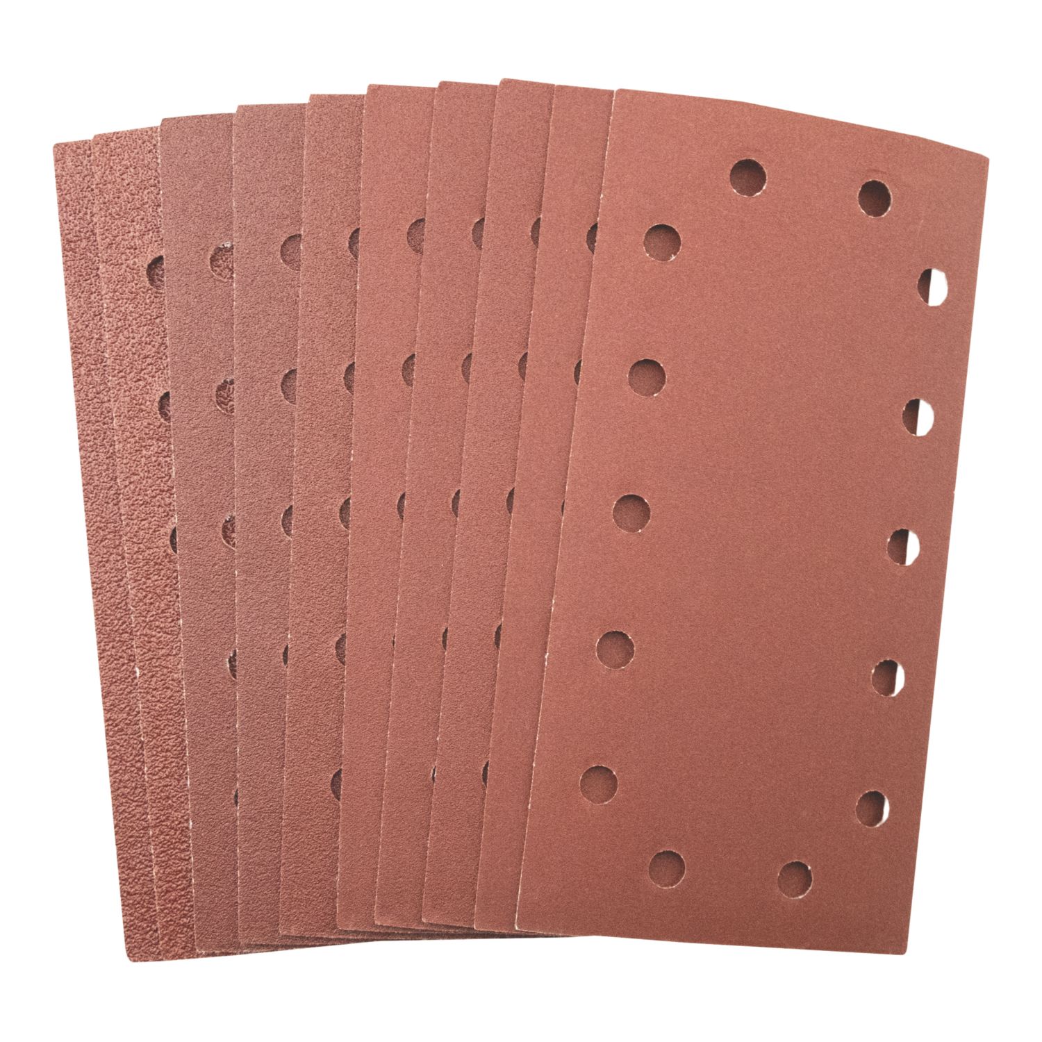 Titan 40/80/120/180 Grit 14-Hole Punched Multi-Material Sanding Sheets 230mm x 115mm 10 Pack (568PT)