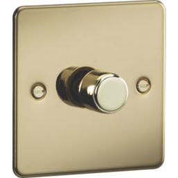 Knightsbridge  1-Gang 2-Way LED Intelligent Dimmer Switch  Polished Brass