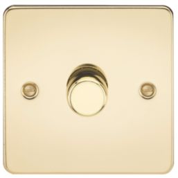 Knightsbridge  1-Gang 2-Way LED Intelligent Dimmer Switch  Polished Brass