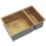 ETAL Elite 1.5 Bowl Stainless Steel Kitchen Sink Gold 670mm x 440mm
