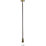 Knightsbridge  1.8m Vintage Long Pendant Light Fitting ES Antique Brass 3 1/2"