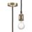 Knightsbridge Vintage 1.8m Pendant Set Light Fitting E27 Antique Brass 3 1/2"