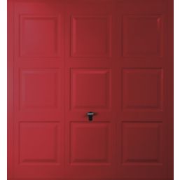 Gliderol Georgian 8' x 6' 6" Non-Insulated Frameless Steel Up & Over Garage Door Ruby Red