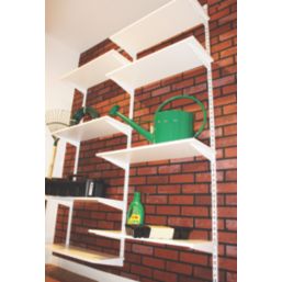 RB UK Twin Slot Uprights White 1400mm x 25mm 2 Pack