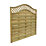 Forest Prague  Lattice Curved Top Fence Panels Natural Timber 6' x 6' Pack of 5