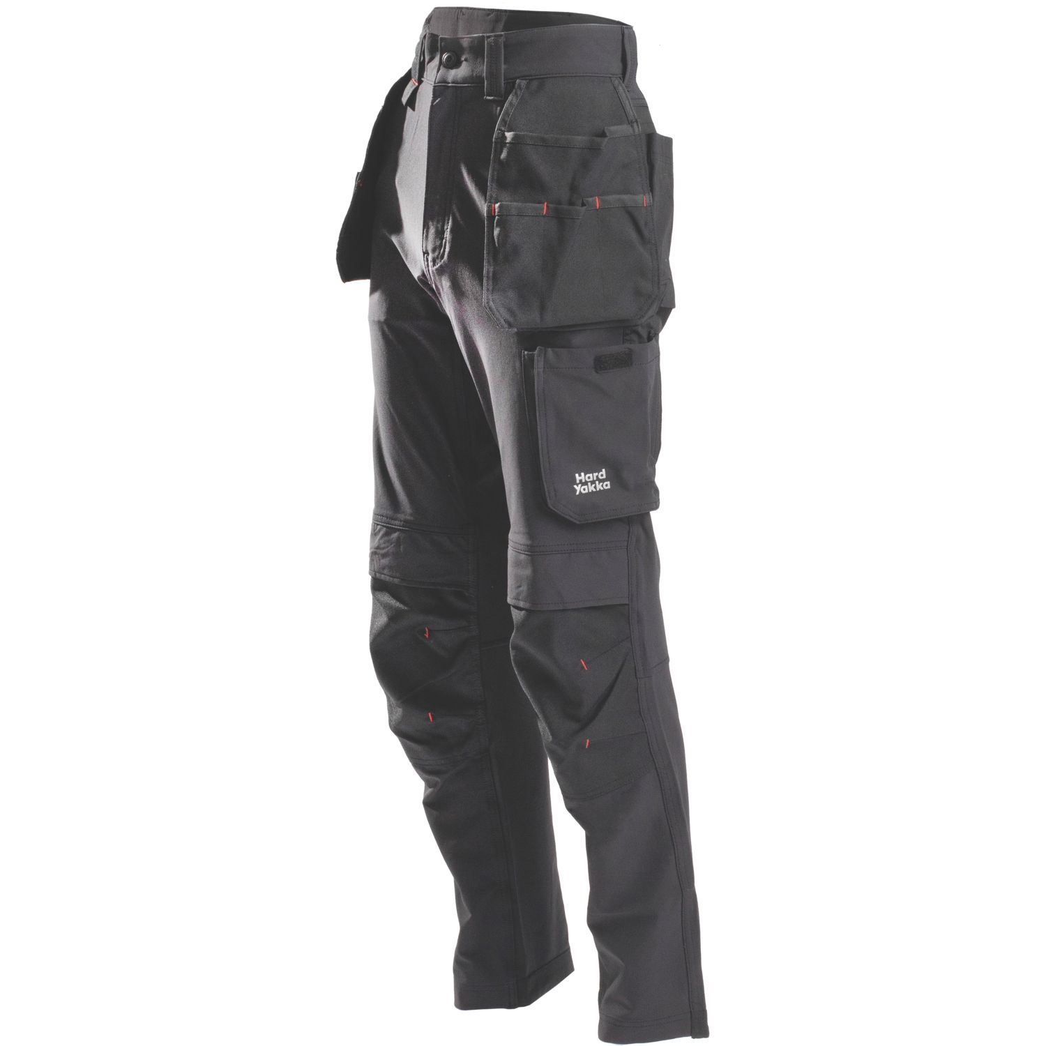 Hard Yakka Toughmaxx Lite Holster Work Trousers Black 30" W 32.5" L (569AY)