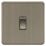 Knightsbridge Screwless 10AX 1-Gang 2-Way Light Switch  Antique Brass