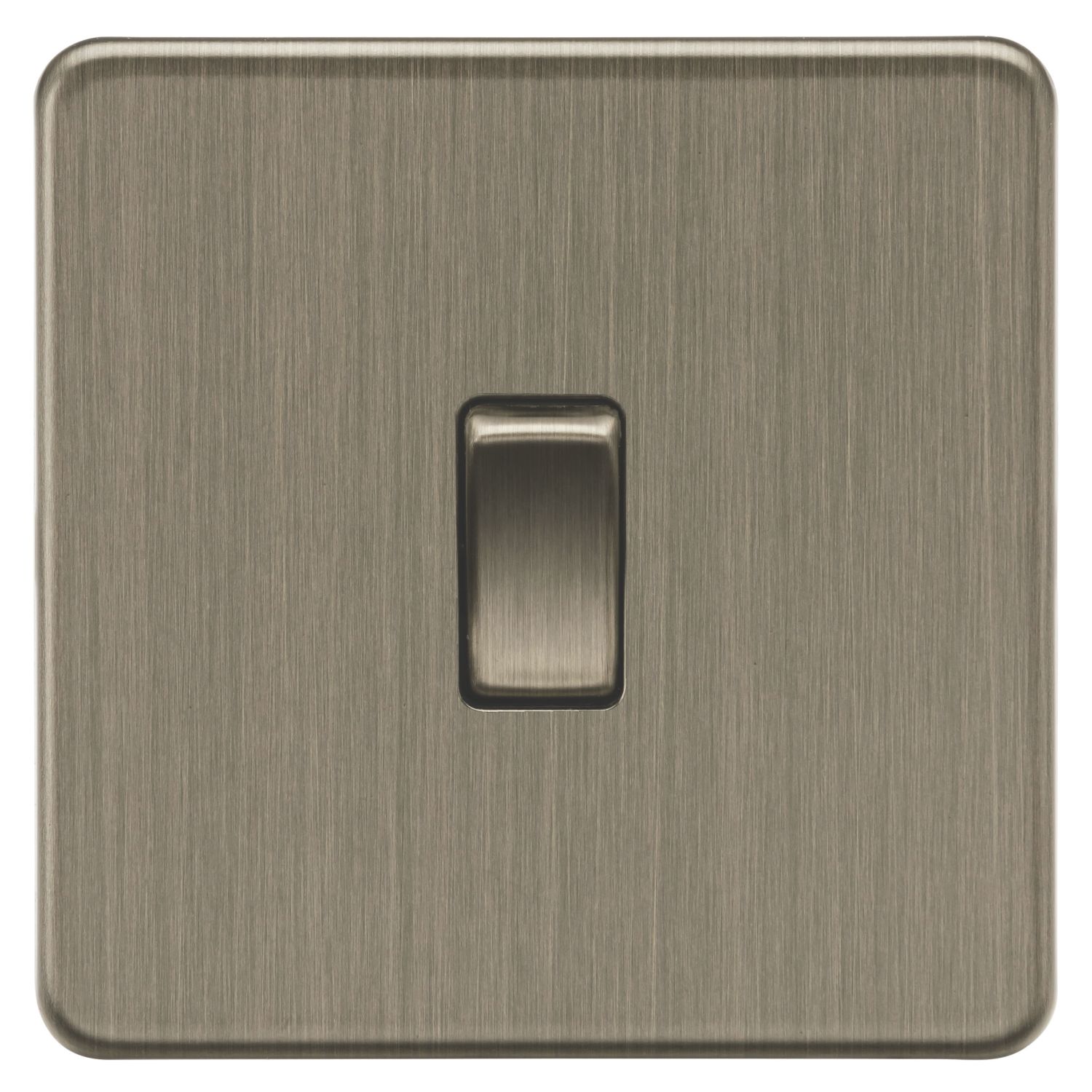 Knightsbridge Screwless 10AX 1-Gang 2-Way Light Switch Antique Brass (569CR)