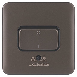 Schneider Electric Lisse Deco 10A 1-Gang 3-Pole Fan Isolator Switch Mocha Bronze  with Black Inserts