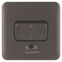 Schneider Electric Lisse Deco 10A 1-Gang 3-Pole Fan Isolator Switch Mocha Bronze  with Black Inserts