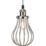 Knightsbridge  Brushed Chrome Steel Balloon-Shaped Pendant Cage