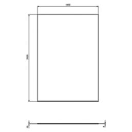 Ideal Standard i.life E2959EO Frameless Dual Access Wet Room Panel Clear Glass/Silver 1400mm x 2005mm