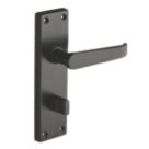 Designer Levers Victorian Fire Rated Long Straight Lever Bathroom Door Handle Pair Matt Black