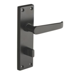 Designer Levers Victorian Fire Rated Long Straight Lever Bathroom Door Handle Pair Matt Black ...
