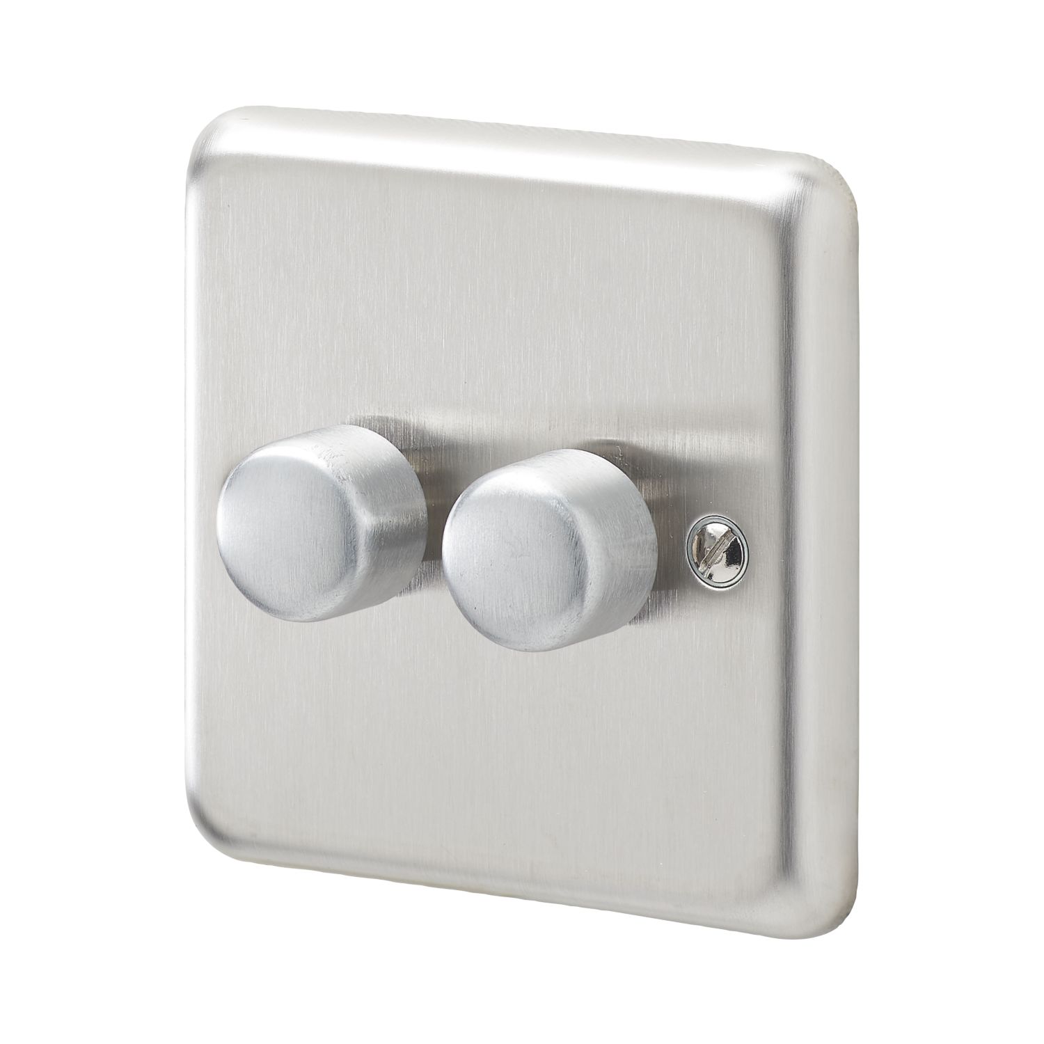 MK Contoura 2-Gang 2-Way Dimmer Switch Brushed Stainless Steel (569RG)