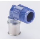 Wavin Tigris  Multi-Layer Composite Press-Fit Adapting 90° BSP Male Elbows 0.75" x 20mm 10 Pack