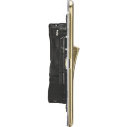 Knightsbridge  10AX 2-Gang 2-Way Light Switch  Polished Brass