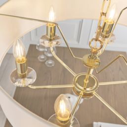 Quay Design Polaris 6-Light Pendant Brass Effect