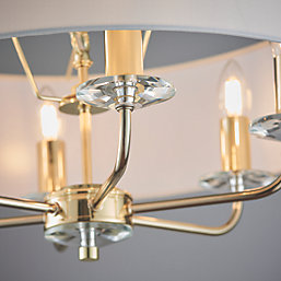 Quay Design Polaris 6-Light Pendant Brass Effect
