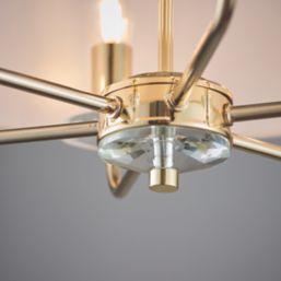 Quay Design Polaris 6-Light Pendant Brass Effect