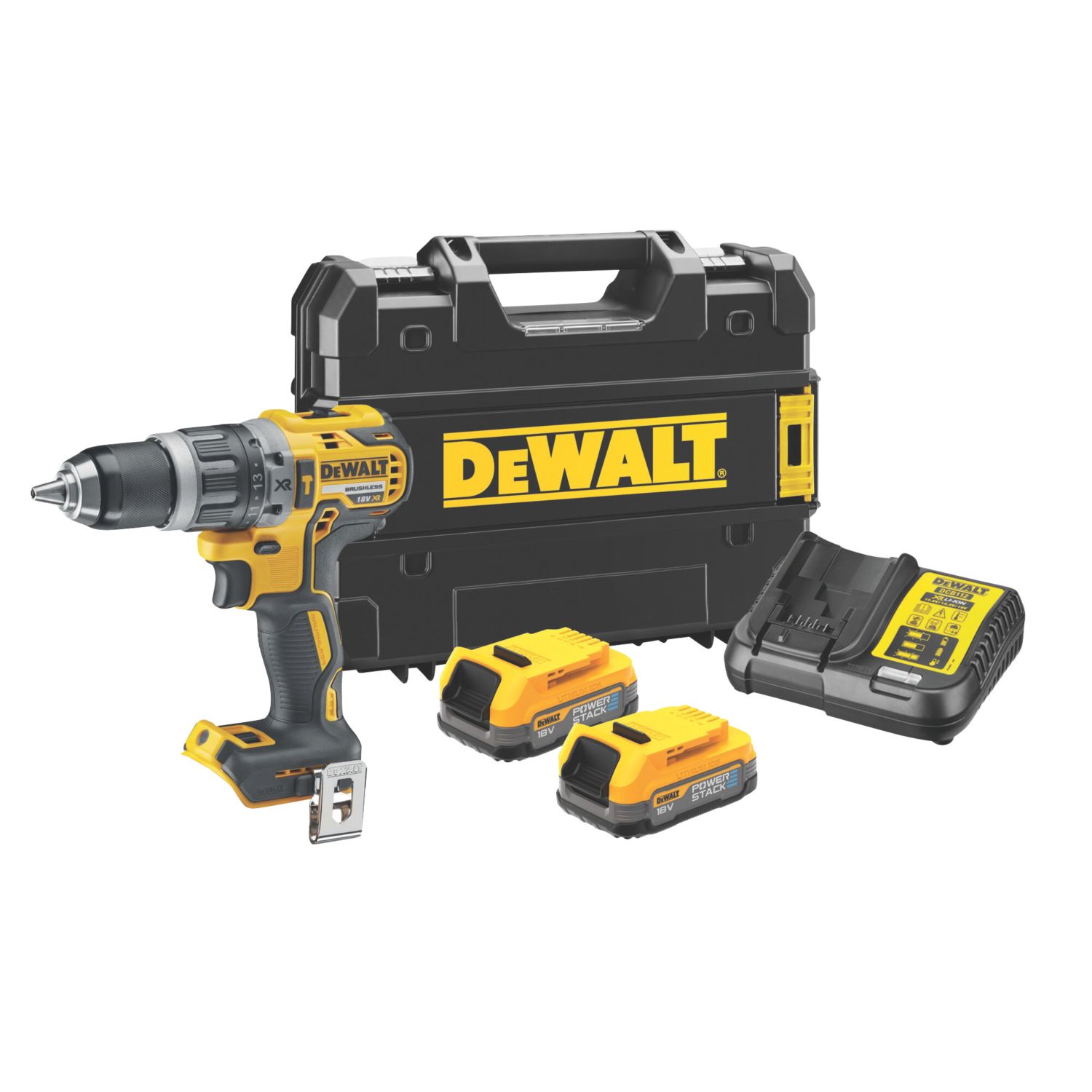DeWalt DCD805E2T-GB 18V 2 x 1.7Ah Li-Ion PowerStack Brushless Cordless Combi Drill (569VV)