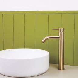 ETAL Bounce Brushed Brass 288mm Standard Lever Mono Basin Mixer Tap