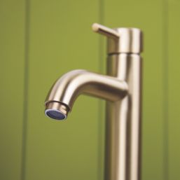 ETAL Bounce Brushed Brass 288mm Standard Lever Mono Basin Mixer Tap