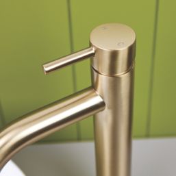 ETAL Bounce Brushed Brass 288mm Standard Lever Mono Basin Mixer Tap