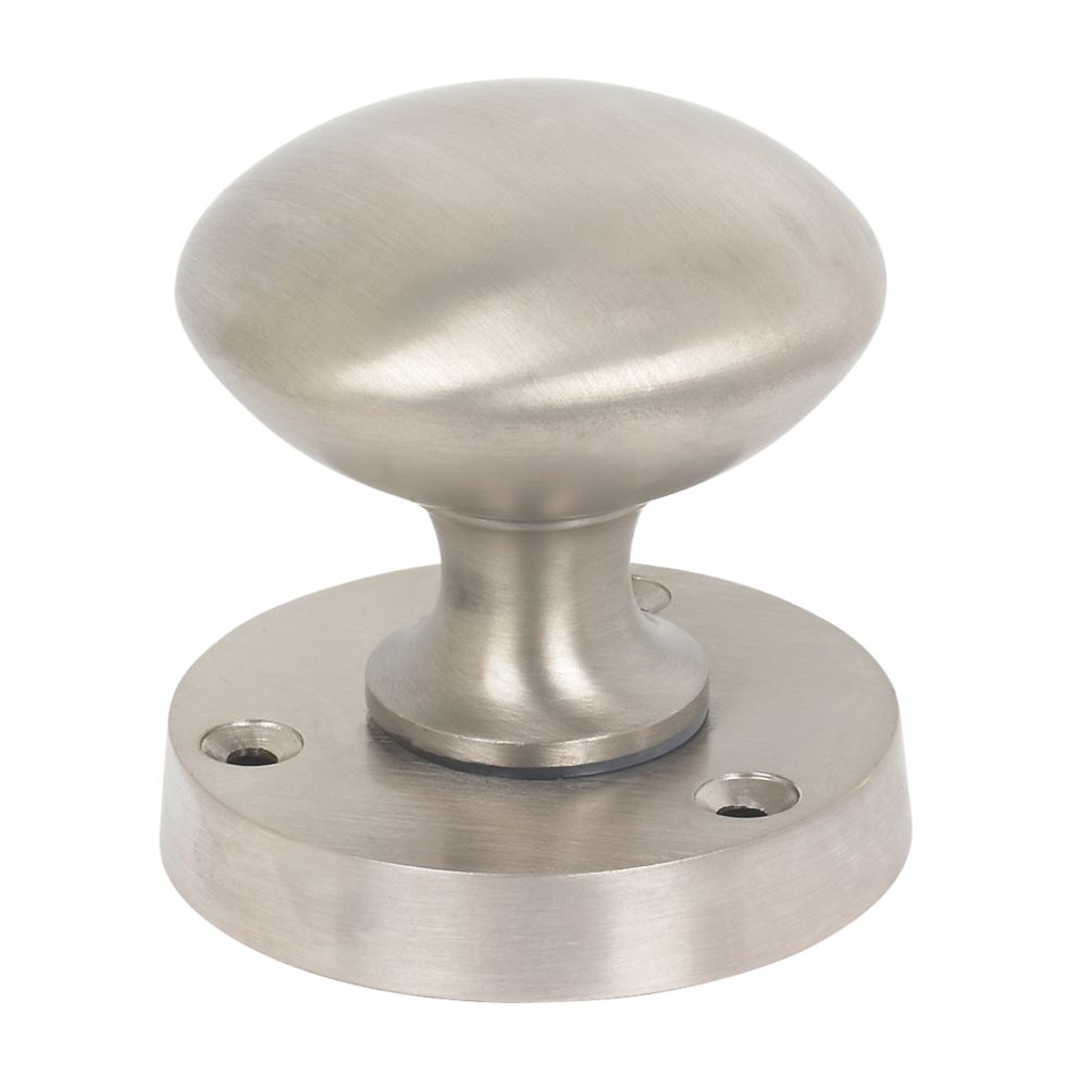 Victorian Mortice Knobs 54mm Pair Satin Nickel