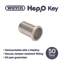 Hep2O Smartsleeve Stainless Steel Push-Fit Pipe Inserts 22mm 50 Pack