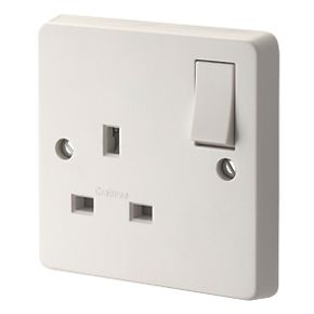 **PACK OF TEN** CRABTREE 4304/D WHITE 1GANG 13A SWITCHED SOCKET DP