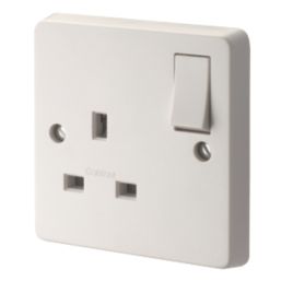 Crabtree Capital 13A 1-Gang DP Switched Plug Socket White
