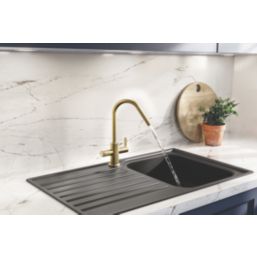Bristan Cashew Monobloc Sink Mixer Tap Brushed Brass