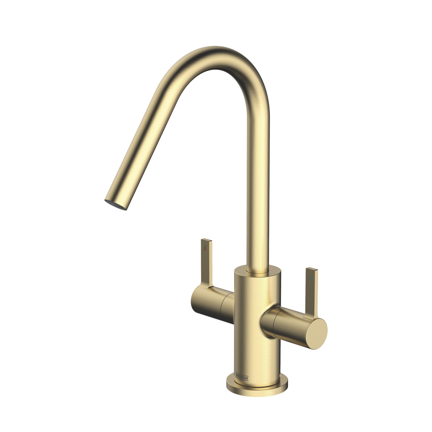 Bristan Cashew Monobloc Sink Mixer Tap Brushed Brass (570AJ)