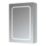 Georgia 1-Door Bathroom Mirror Cabinet With 2860lm LED Light Silver Polished 500mm x 135mm x 700mm
