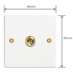 Varilight  10A 1-Gang 2-Way Light Switch  Chalk White