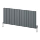 Reina Piatto Double 600mm x 1420mm 5191BTU Anthracite Horizontal Designer Radiator